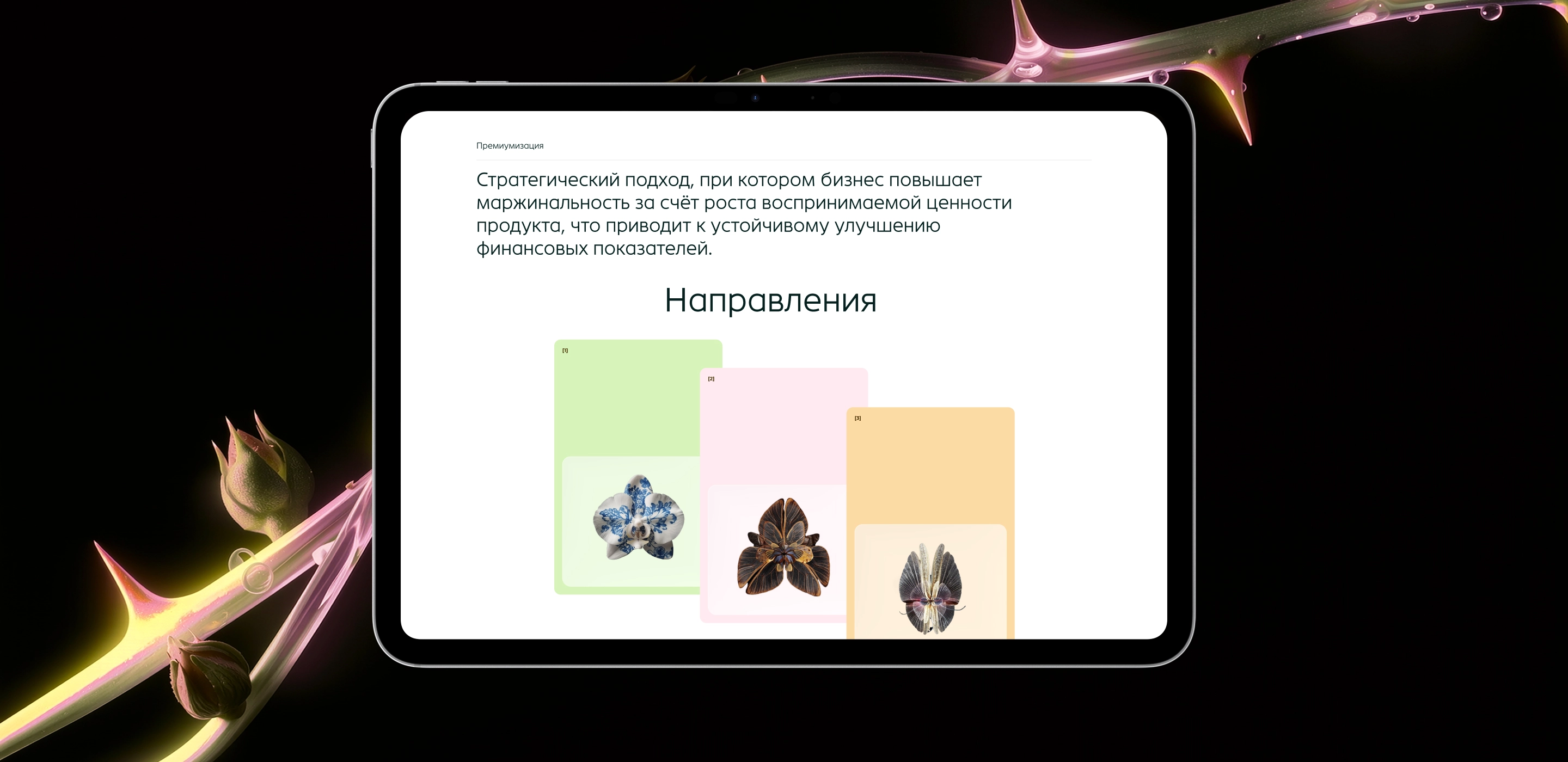 Premiumization — directions UI